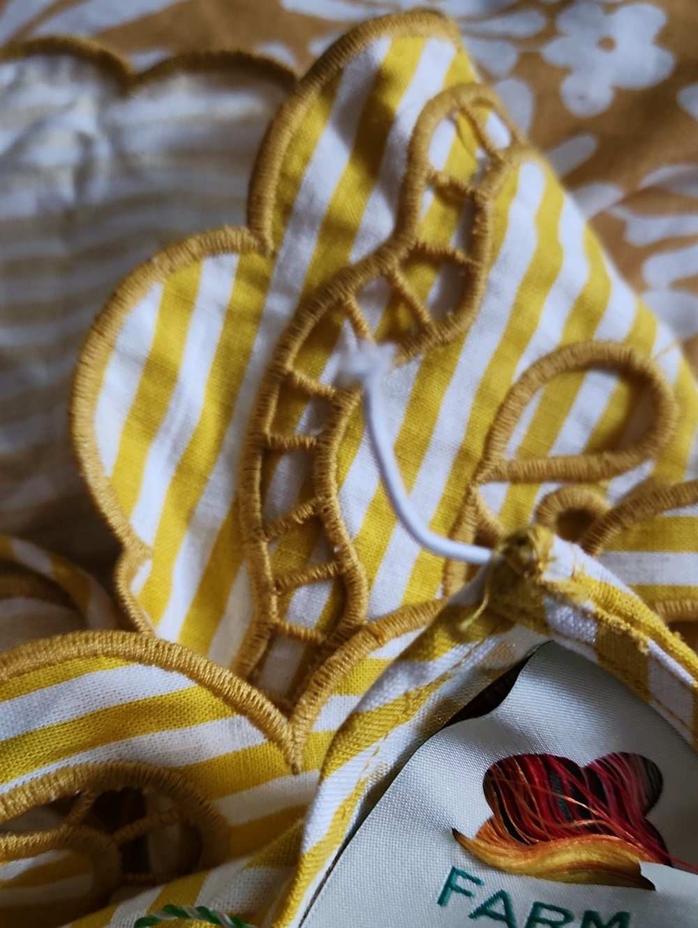 NWT Farm Rio Yellow Stripes Top - Picture 5 of 5